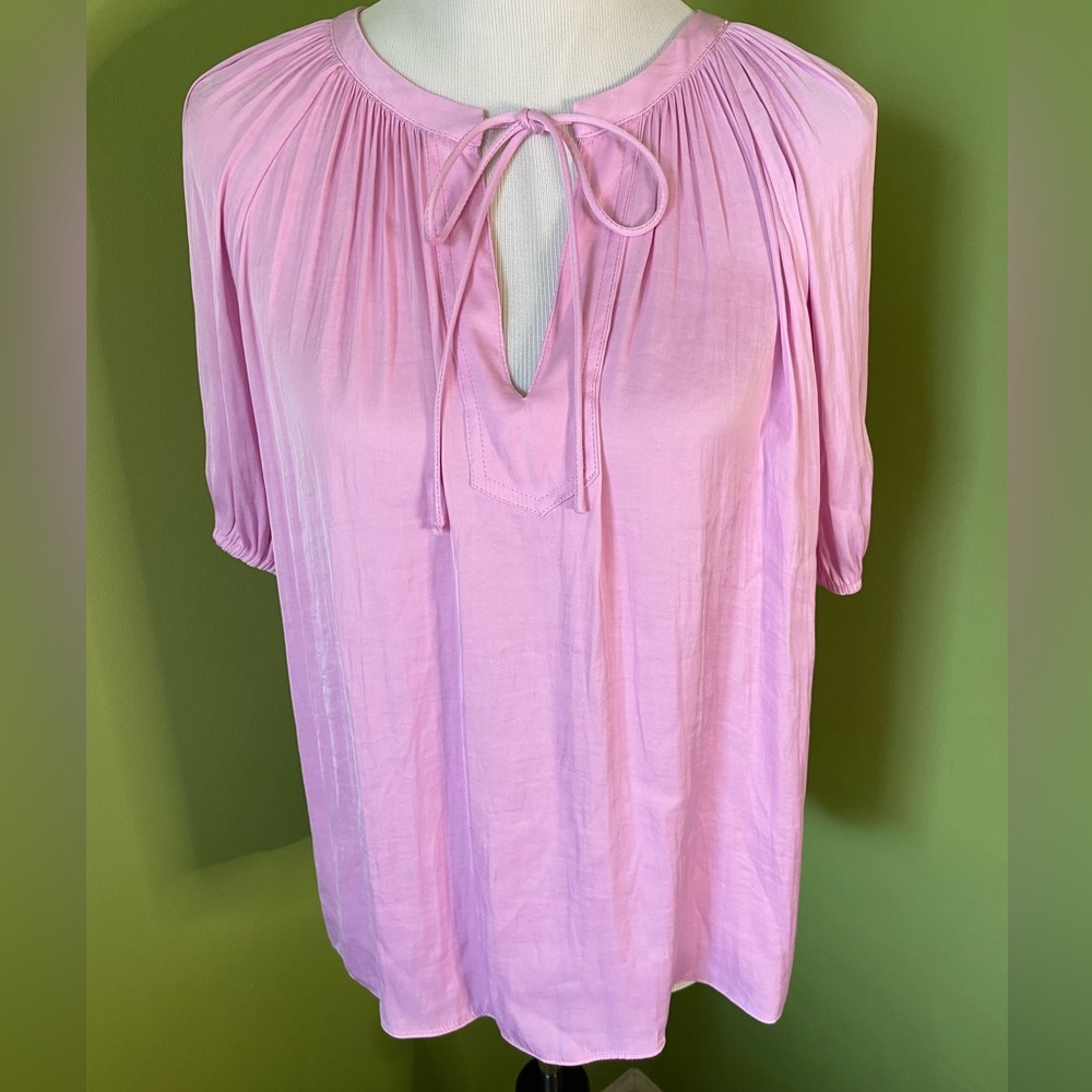 Current Air Angelica Pleated Blouse Orchid Pink